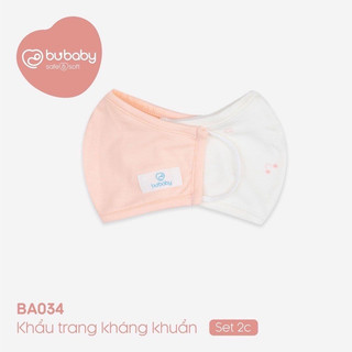 Bubaby ABB030000.01 Set 02 Khẩu Trang cho bé vải Sợi Tre Đan Mạch Bambus kháng khuẩn tự nhiên