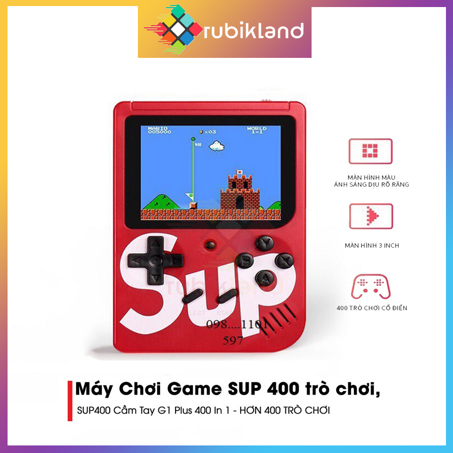 Máy Chơi Game 4 Nút Cầm Tay Box Sup 400 Game In 1 Plus Trở Về Tuổi Thơ ...