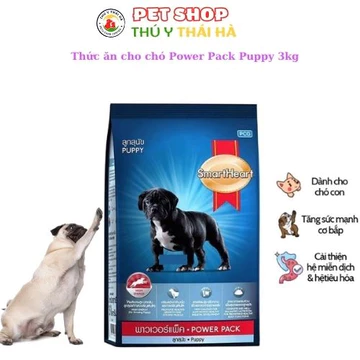 Thức ăn cho chó Power Pack Puppy 3kg - Thức ăn hạt phát triển cơ bắp cho chó con