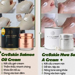 Kem Dưỡng Trắng Da Chiết Xuất Dầu Cá Hồi Cre8skin Hwa Sa A Cream (80g) ​