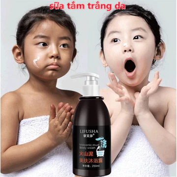 sữa tắm trắng da Sữa tắm làm trắng sữa tắm bùn núi lửa kem làm trắng tẩy tế bào chết nhanh chóng làm trắng dưỡng ẩm