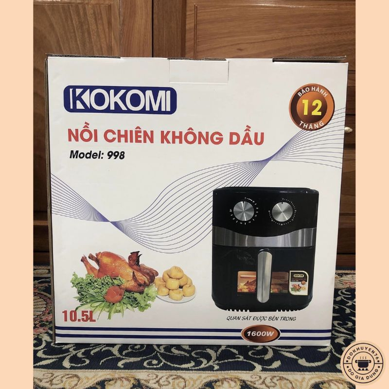Nồi chiên không dầu Kokomi 10.5L - Nhìn thấu bên trong