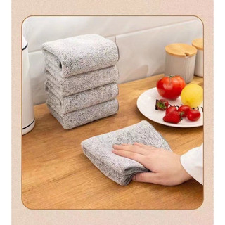 SET 10 Khăn Lau Chén Dĩa Chất Liệu Sợi Than Tre 🌸free ship🌸 Dày Dặn Thấm Hút Không Dầu Mỡ SIZE TO 25X25