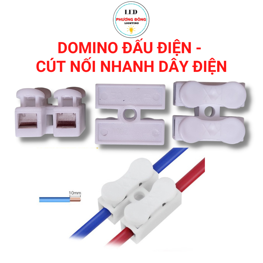 Bộ 10 Domino Kẹp Dây Điện - Cút nối nhanh dây điện