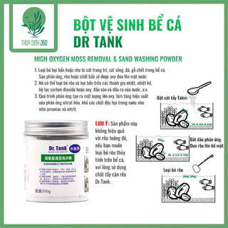 Bột Vệ Sinh Bể Cá Dr.Tank - Sử Dụng Làm Sạch Cặn, Tạp Chất - Tăng Cường Oxy Cho Bể Cá