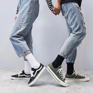 Tất Cao Cổ Thể Thao Trắng Đen Trơn Nữ Nam T29
