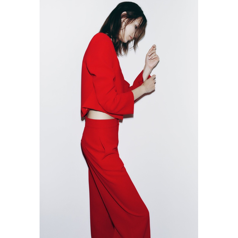 Bộ - Áo blazer nữ & Quần màu đỏ tươi [MAY THEO SỐ ĐO] - chất liệu cao cấp, 2 lớp, lót lụa mềm