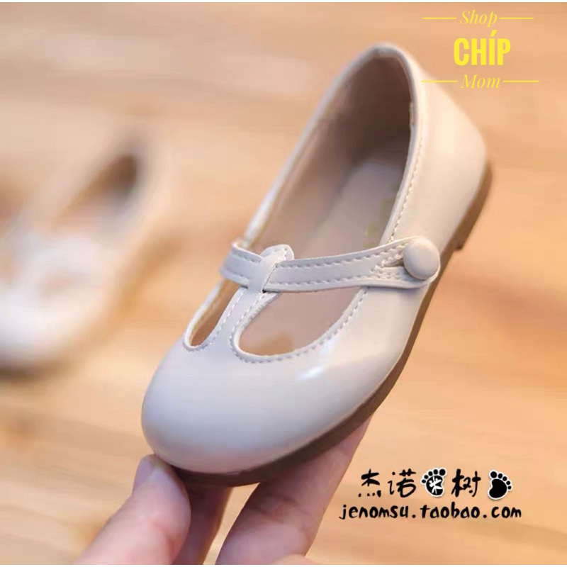 giáy búp bê bé gái giày bệt cho bé da PU bóng mềm êm chân điệu công chúa MG Baby full box thời trang thu đông V583