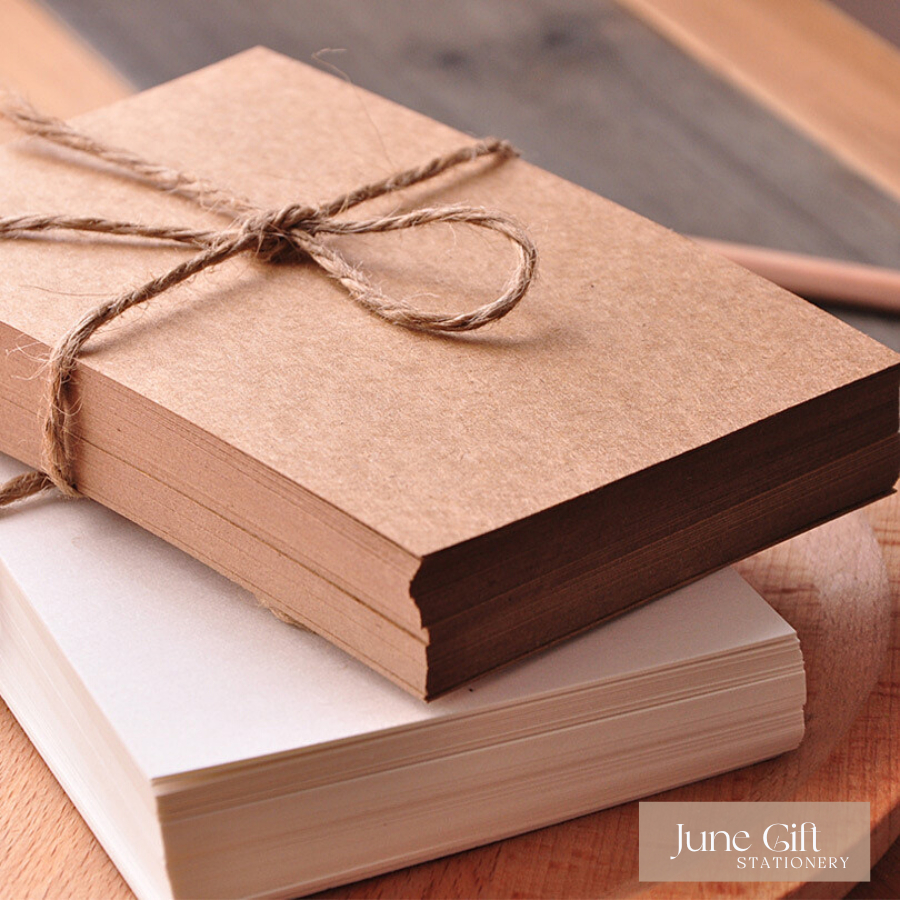 Set 10 bìa cứng màu kraft nâu/trắng/đen vẽ, làm thiệp handmade, flash