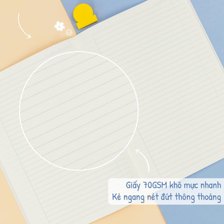 KLONG - Vở Kẻ Ngang Nét Đứt May Dán Gáy B5 80 Trang - 120 Trang - 200 - 300 Trang 70/76; MS: 800 - 801 - 802 - 803🐻🌸