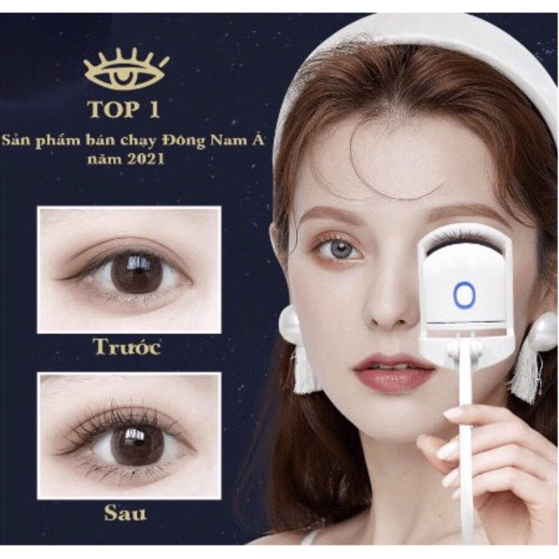 Máy Uốn Lông Mi - Máy Uốn Mi Điện Thông Minh Tiện Dụng Dùng Nhiệt Pin Sạc