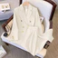 Set áo VEST NỮ BLAZER 6 CÚC nữ hàng Quảng Châu chất tuyết mưa mềm bigsize quần ống suông cúc đồng công sở hàng QC