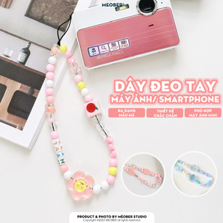 Dây đeo tay máy ảnh xỏ hạt xinh xắn - làm móc khóa, đeo điện thoại by MèoBer