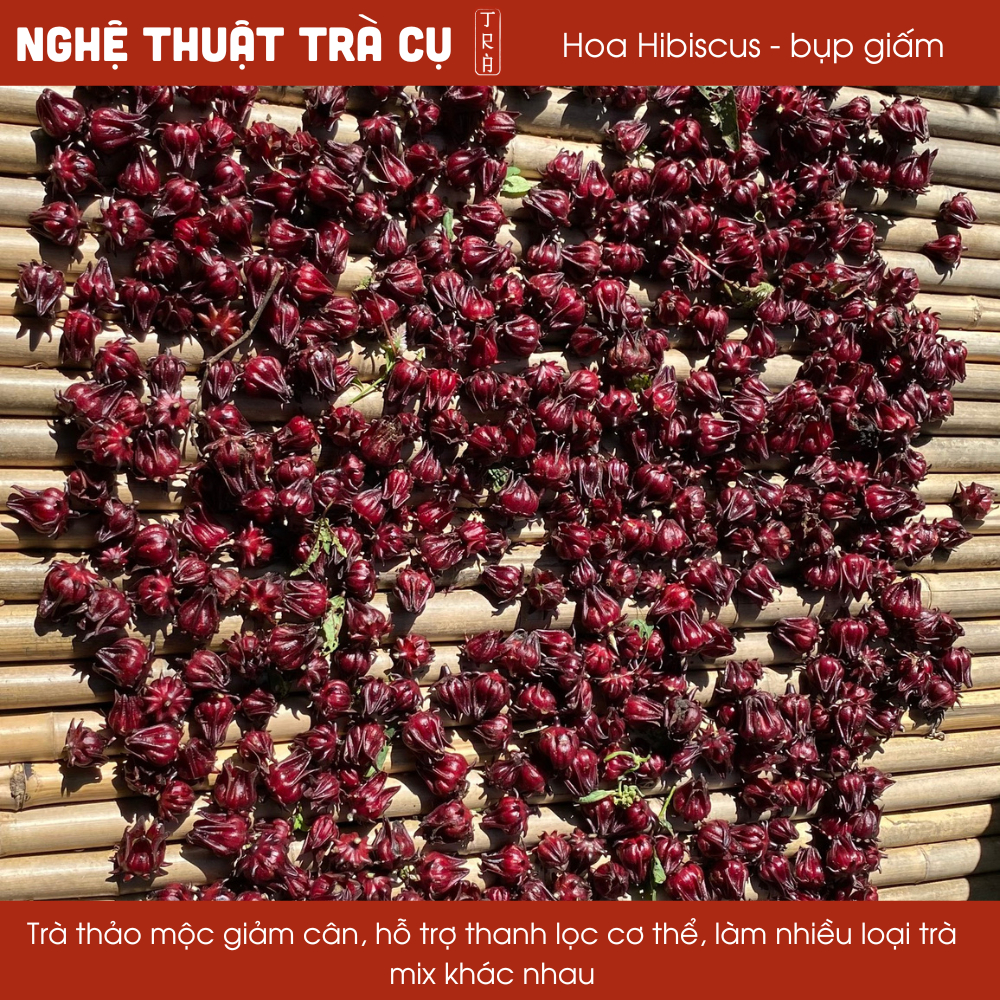 Trà hoa atiso đỏ- Hibiscus sấy khô gói 100gr
