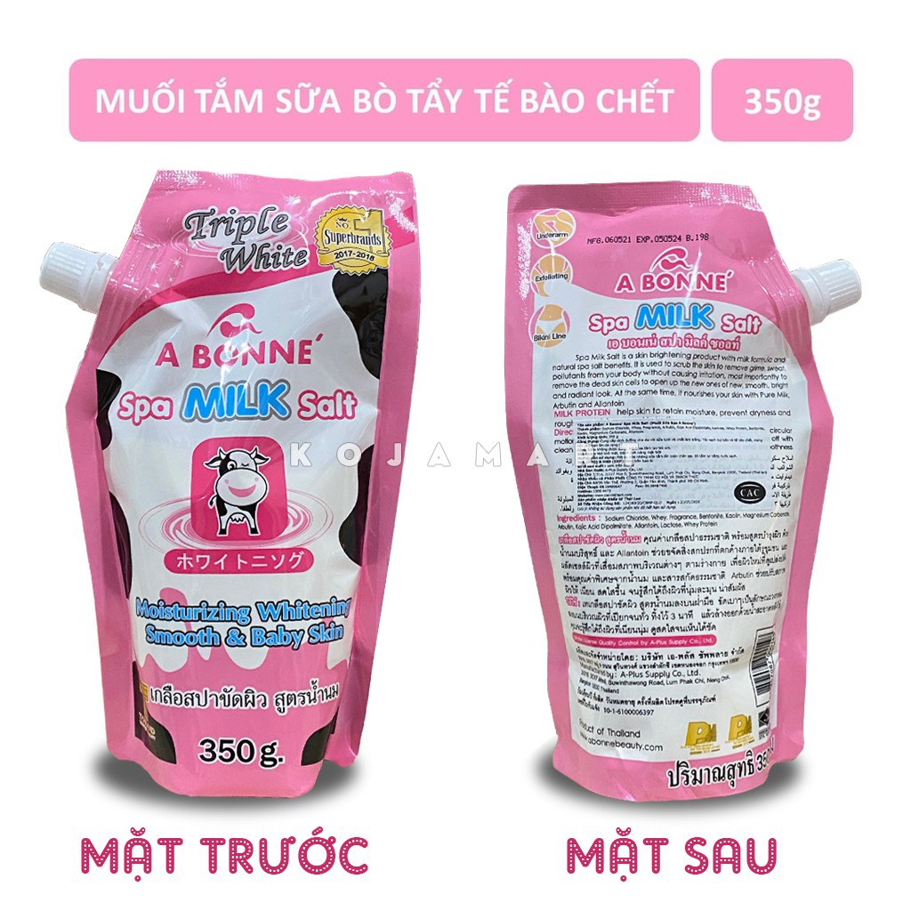 Muối tắm bò tẩy da chết bò Abonne Thái Lan