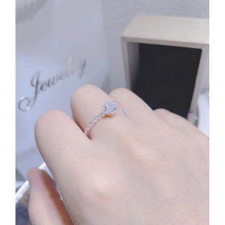 Nhẫn nữ bạc LoPa dáng đá chủ nhỏ xinh đính đá nhẹ nhàng thanh lịch