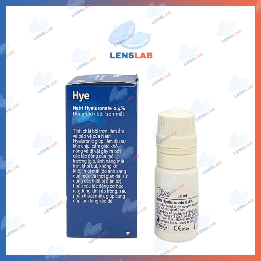 Nước Mắt Nhân Tạo HYE Natri Hyaluronate 0.4% - Nhập khẩu từ Ý - Hàng Chính Hãng