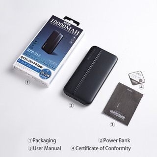 Sạc dự phòng REMAX RPP-212 - 10000mAh sạc nhanh công suất cao 22.5W - Dành cho điện thoại, máy tính bảng, tai nghe