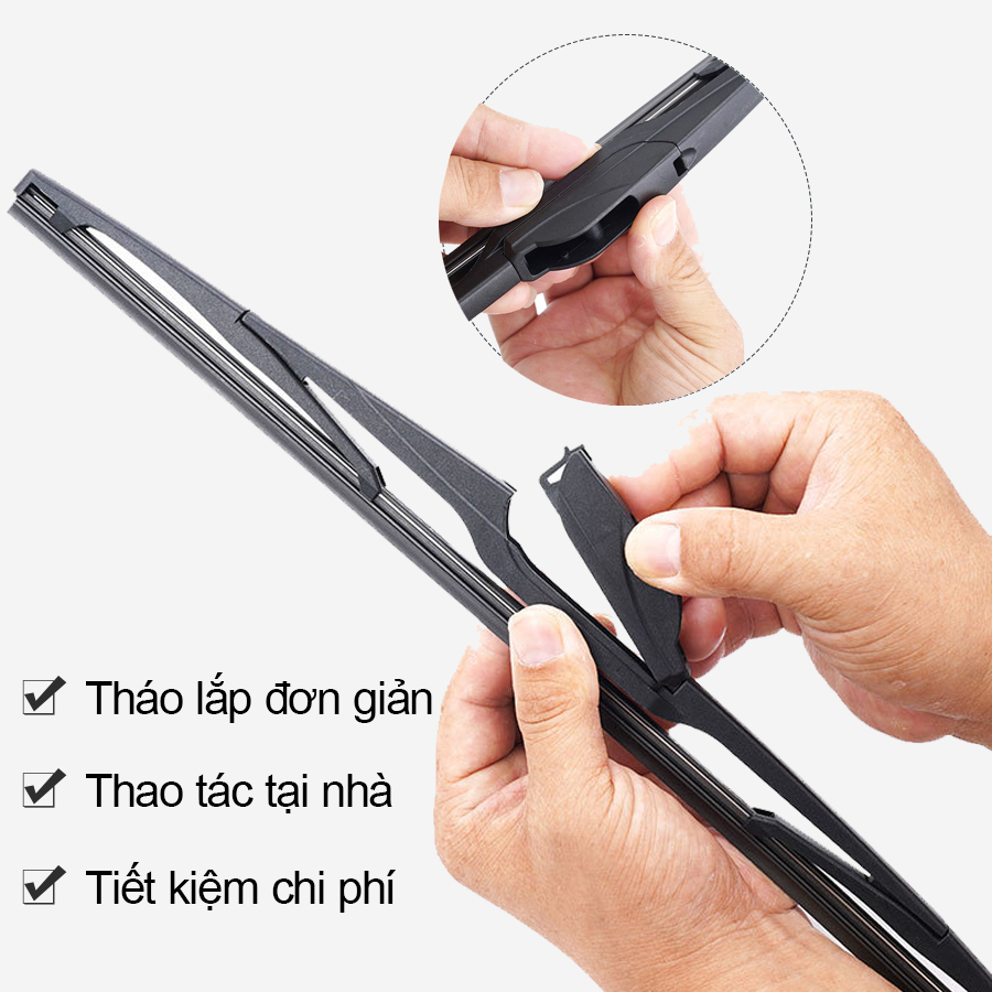Gạt Sau Ô Tô, Gạt Mưa Phía Sau Ô Tô Hyundai I10, Accent, Tucson, Creta, Kona, Getz, I20, I30