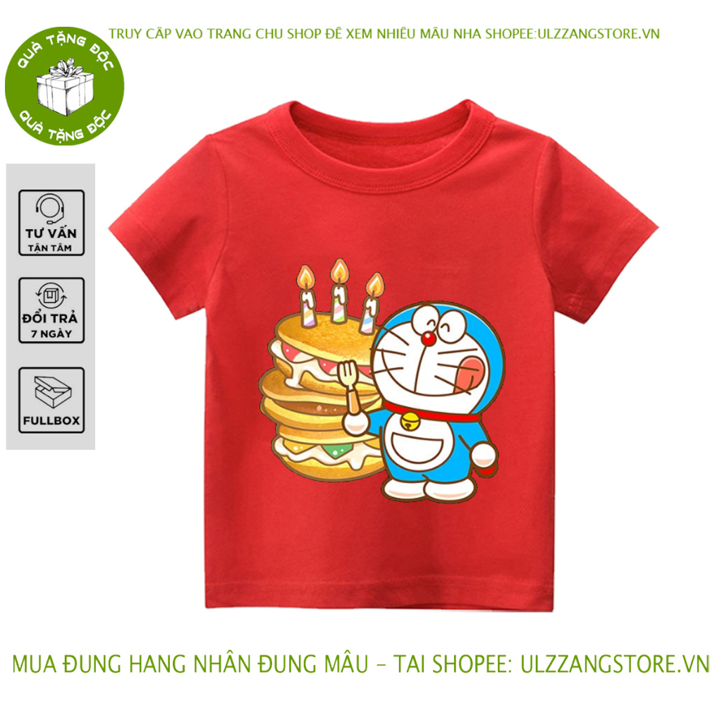 HOT Áo thun trẻ em doraemon bánh rán 4 màu Có size người lớn | Shopee ...