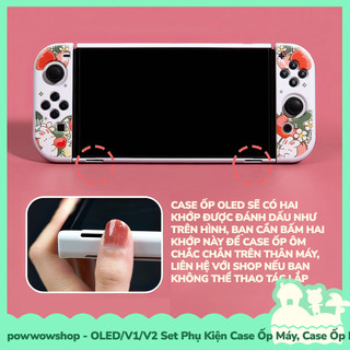 [Sẵn VN - Hỏa Tốc] OLED/V1/V2/Lite Set Bộ Phụ Kiện Case Ốp Máy / Dock, Hộp Băng Nintendo Switch Rabbit Strawberry