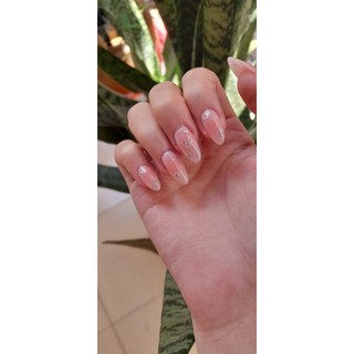 Nailbox Ombre Hồng Hoạ Tiết Ngôi Sao Mặt Trăng Khuyết