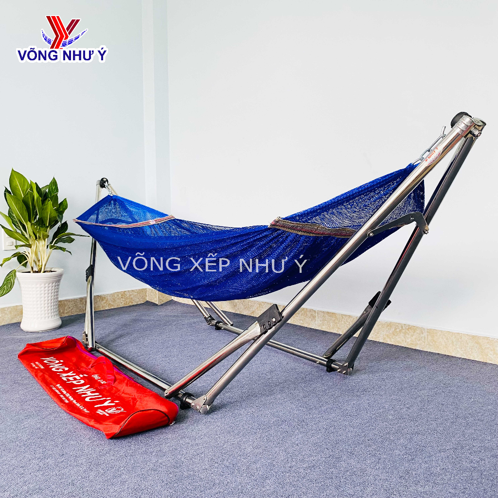 Võng xếp khung inox 100% tròn cao cấp xuất khẩu Nhật Bản dày chắc chắn ...