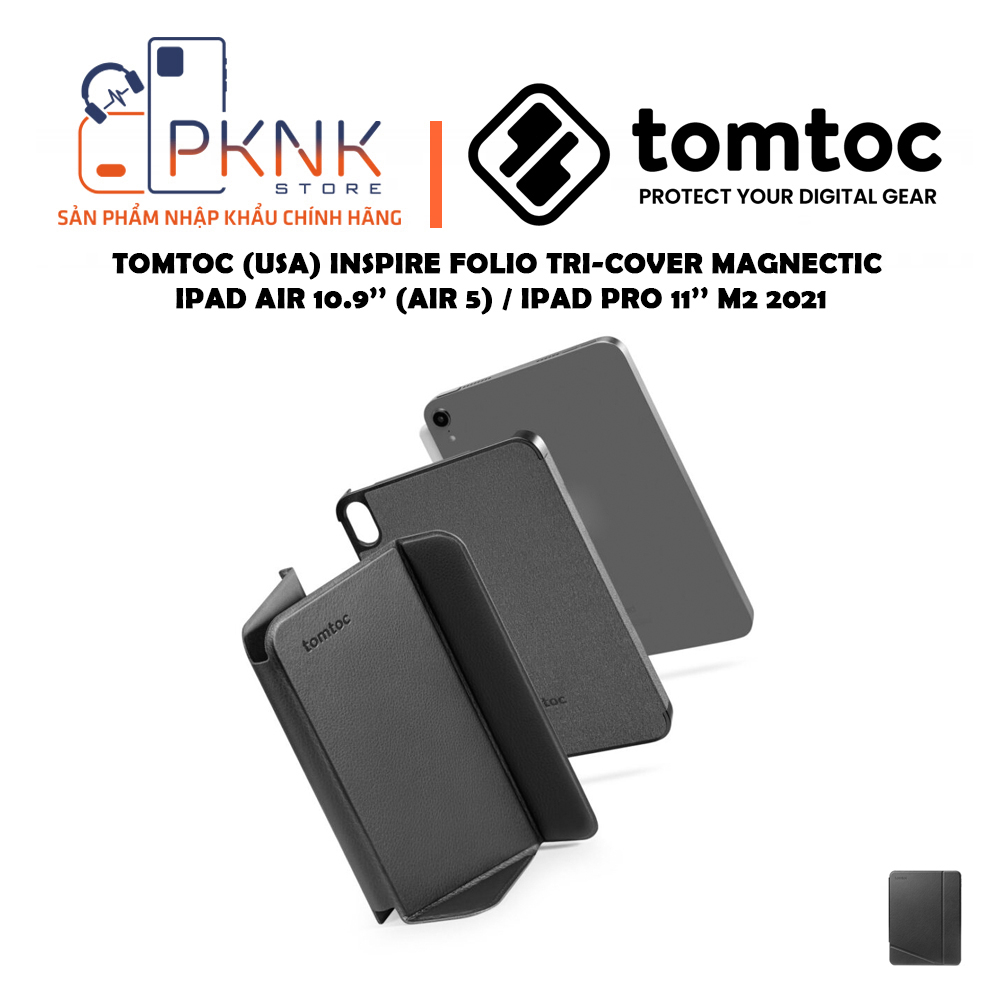 Bao Da TỪ TÍnh Tomtoc (usa) Inspire Folio Tri Cover Mag Ipad Air 10.9 