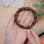 Vòng tay trầm hương tốc tự nhiên bình dân -đốt trúc khắc chữ vạn đủ cỡ hạt,8 đến 14ly-Nam nữ.