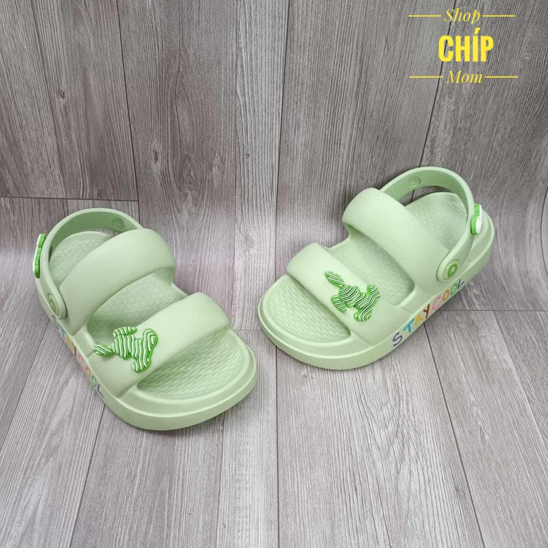 sandal bé gái dép quai hậu cho bé gái gấu êm chân mềm STAYCOOl đi học đi chơi mùa hè chống nước đi mưa QN 609 ( ảnh thật