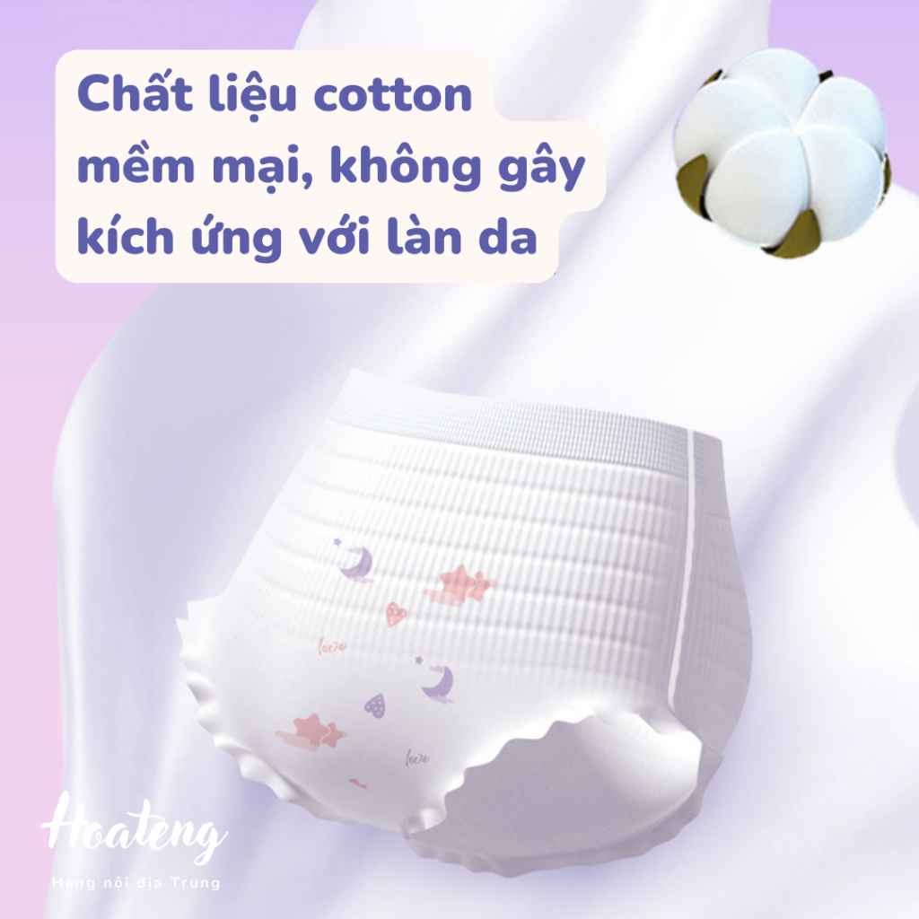 Băng vệ sinh dạng quần Minemoon  chống tràn ban đêm size M/L/XL từ 35-105kg( Che tên sản phẩm khi giao )