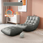 [🔥TOP1 Sẵn hàng] GHẾ LƯỜI VẢI GIẢ DA  MỀM MẠI TỐT CHO SỨC KHỎE Ghế sofa lười hạt xốp vải giả da hình — ảnh 4