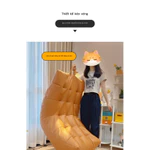 [🔥TOP1 Sẵn hàng] GHẾ LƯỜI VẢI GIẢ DA  MỀM MẠI TỐT CHO SỨC KHỎE Ghế sofa lười hạt xốp vải giả da hình — ảnh 6