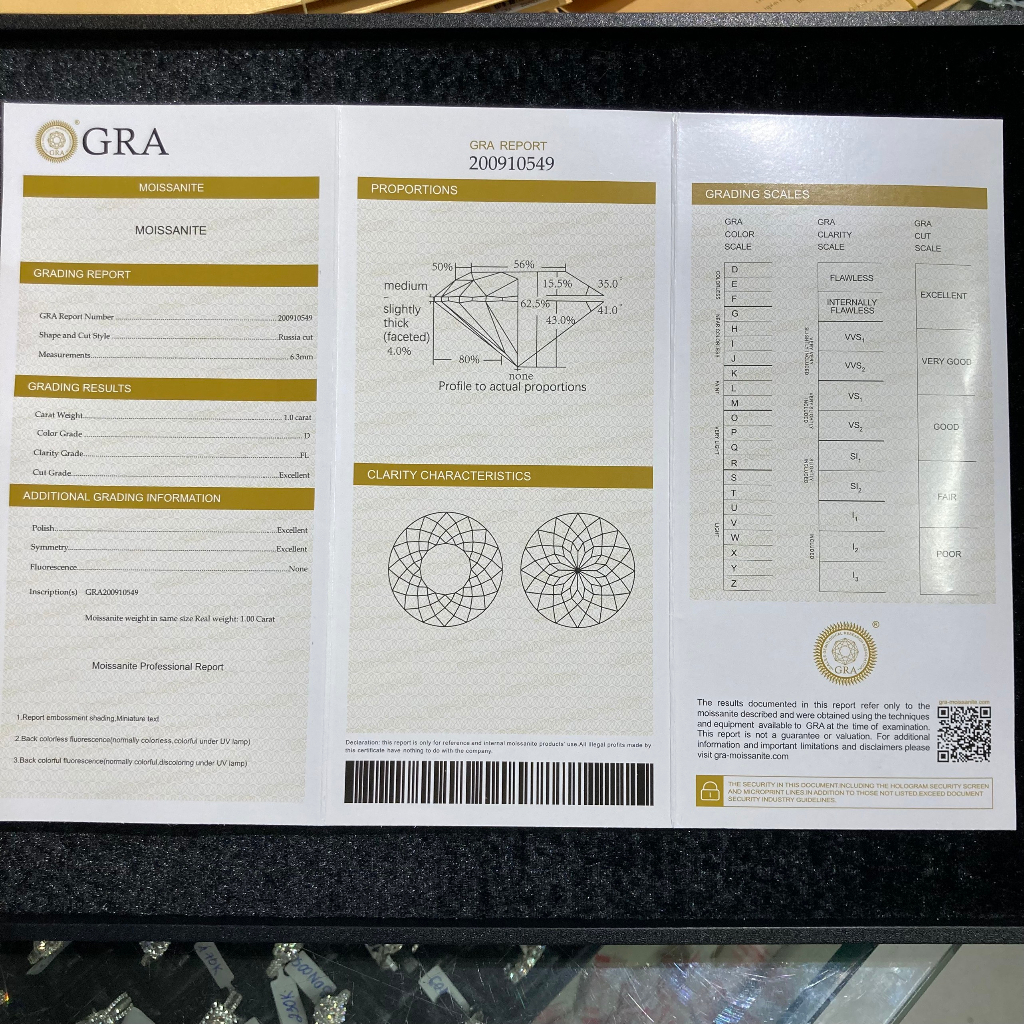 Moissanite ASSCHER VUÔNG chặt góc