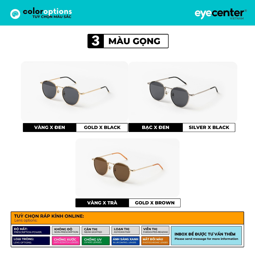 Ảnh Kính mát nam nữ chính hãng nhiều màu EYECENTER S59S nhiều màu nhập khẩu by Eye Center Vietnam 2