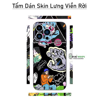 Tấm dán Skin Mặt Sau Santa FULL VIỀN 14 pro max , 13 pro max ,12 pro max , 11 pro max , xs max - FukiShop