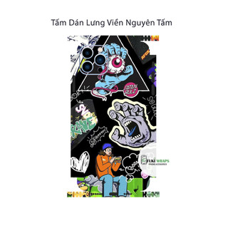 Tấm dán Skin Mặt Sau Santa FULL VIỀN 14 pro max , 13 pro max ,12 pro max , 11 pro max , xs max - FukiShop