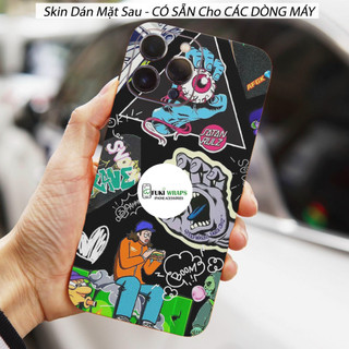 Tấm dán Skin Mặt Sau Santa FULL VIỀN 14 pro max , 13 pro max ,12 pro max , 11 pro max , xs max - FukiShop