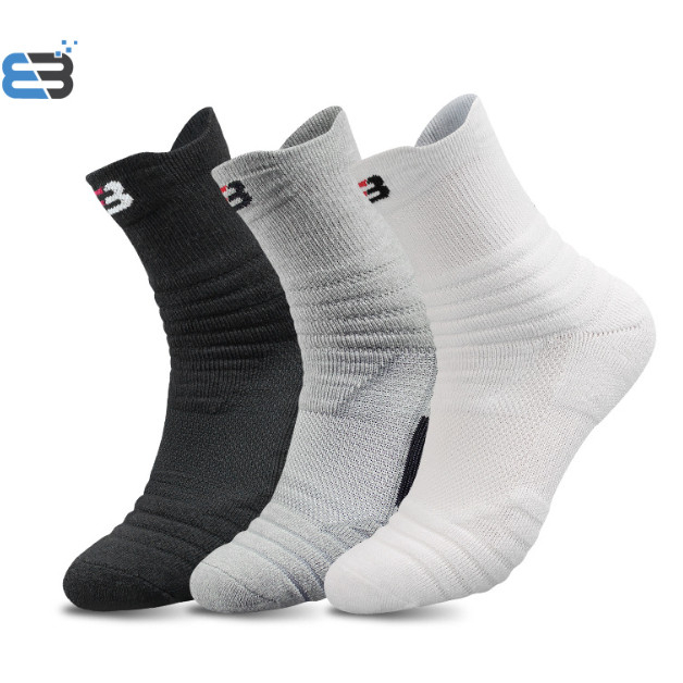 Vớ Tất số 8 cotton cao cổ loại dày phù hợp chạy bộ, bóng đá, bóng rổ...