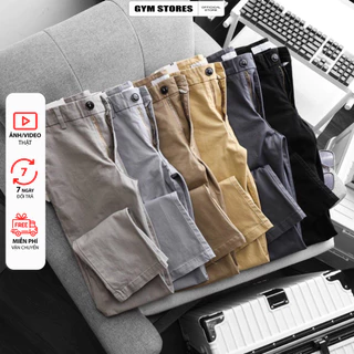 Quần Dài Kaki Nam Form Slim ống suôn Chất Vải Kaki Cotton Co Giãn TRẺ TRUNG năng động DS02