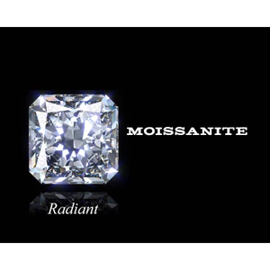 Moissanite Radiant Chữ Nhật chặt góc