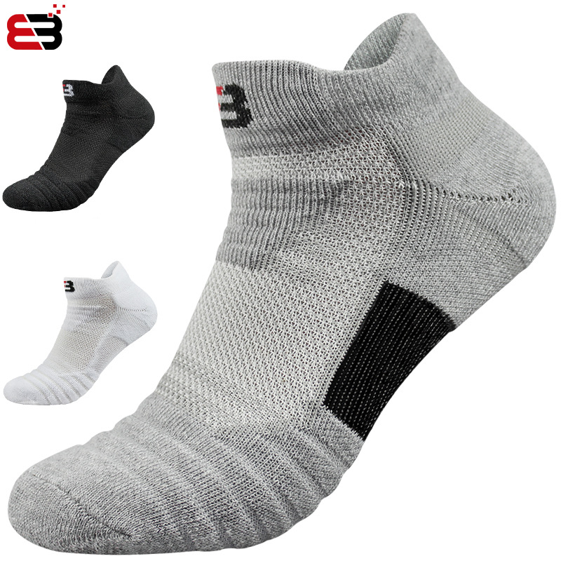 Vớ Tất số 8 cotton cổ thấp loại dày phù hợp chạy bộ, bóng đá, bóng rổ...