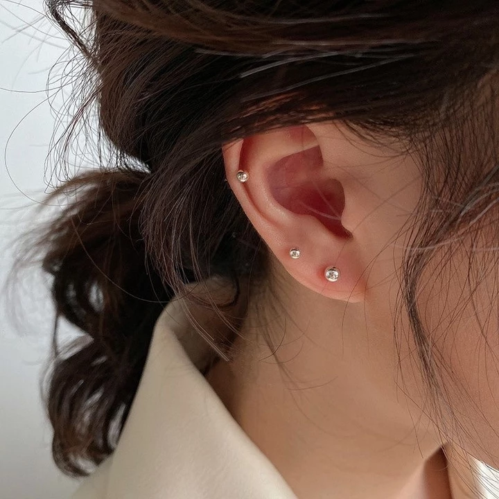 (1 chiếc) KHUYÊN CƠ BẢN - Khuyên tai - Khuyên môi - Khuyên Thép Y Tế - Khuyên tai, môi, nẹp bump