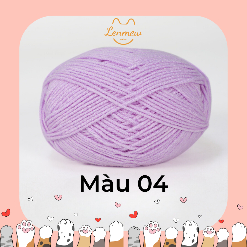 Len Milk Cotton 50g - Cuộn Len Sợi Cotton (Màu 01 - 50) | Shopee Việt Nam