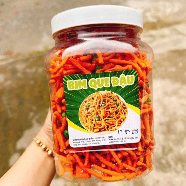 Bim Bim Que đậu hà lan - 1Hộp 500Gr/Túi Zip 500Gr