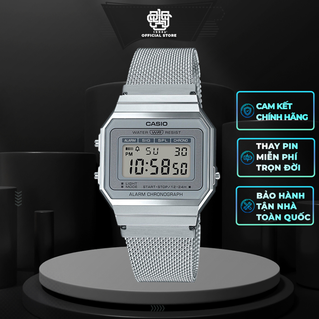 Đồng hồ Unisex CASIO A700WM-7A Hàng chính hãng Shopee Việt Nam