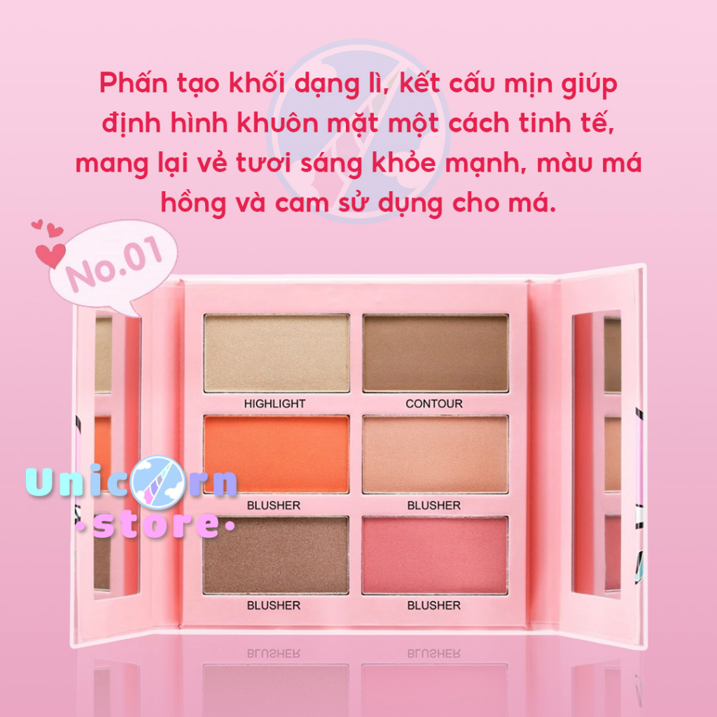 Bảng Phấn Mắt Cá Voi Dễ Thương Odbo Lovely Pantone Blusher 15g OD197