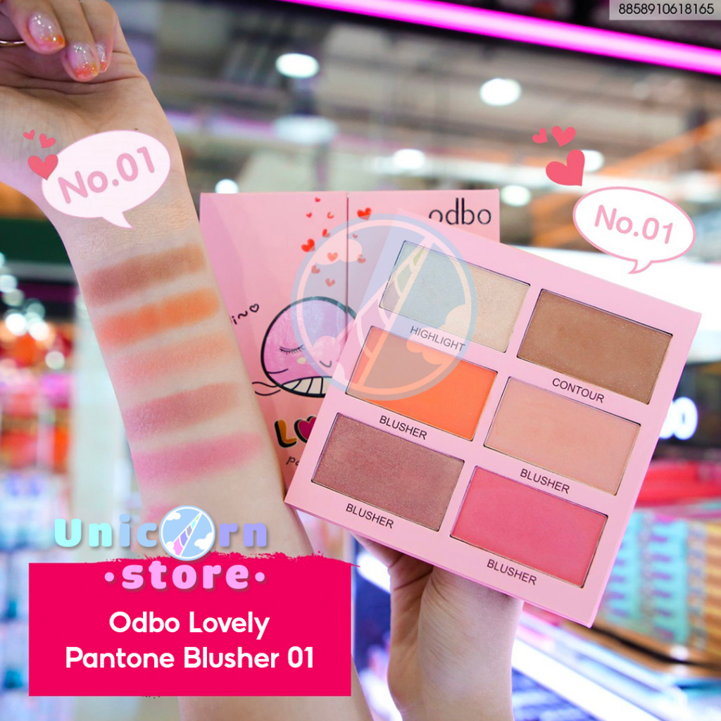 Bảng Phấn Mắt Cá Voi Dễ Thương Odbo Lovely Pantone Blusher 15g OD197