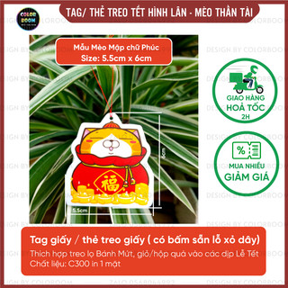 [ TẶNG KÈM DÂY TREO] Combo 100 Tag/Thẻ Treo trang trí Hộp Bánh Trung Thu - ColorBoomShop