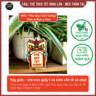 [ TẶNG KÈM DÂY TREO] Combo 100 Tag/Thẻ Treo trang trí Hộp Bánh Trung Thu - ColorBoomShop